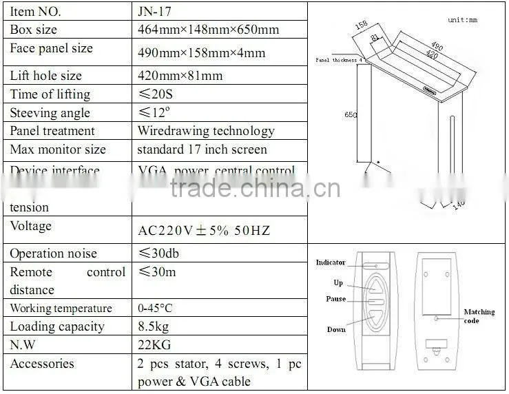 New design high quality multifunctional desk lcd monitor lift