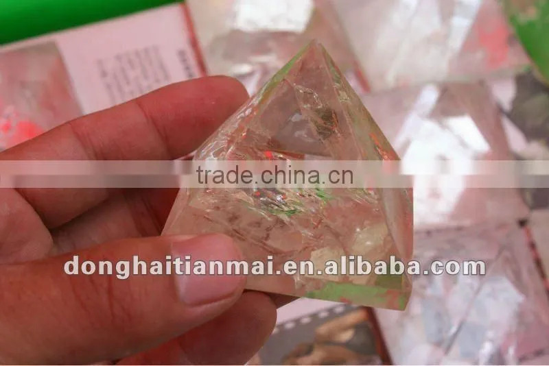 Natural Rock Clear Quartz Crystal Pyramid/HEALING PYRAMID