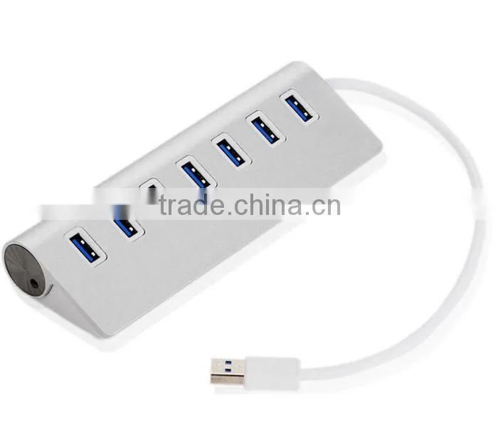 High Quality 7 Ports Aluminum USB 3.0 usb HUB For Macbook Pro Mac PC Laptop