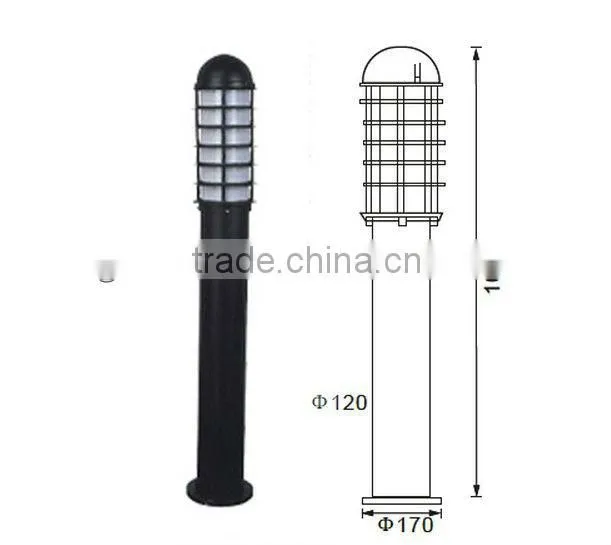 E27 Lamp Holder Garden Bollard Light GLT-L004