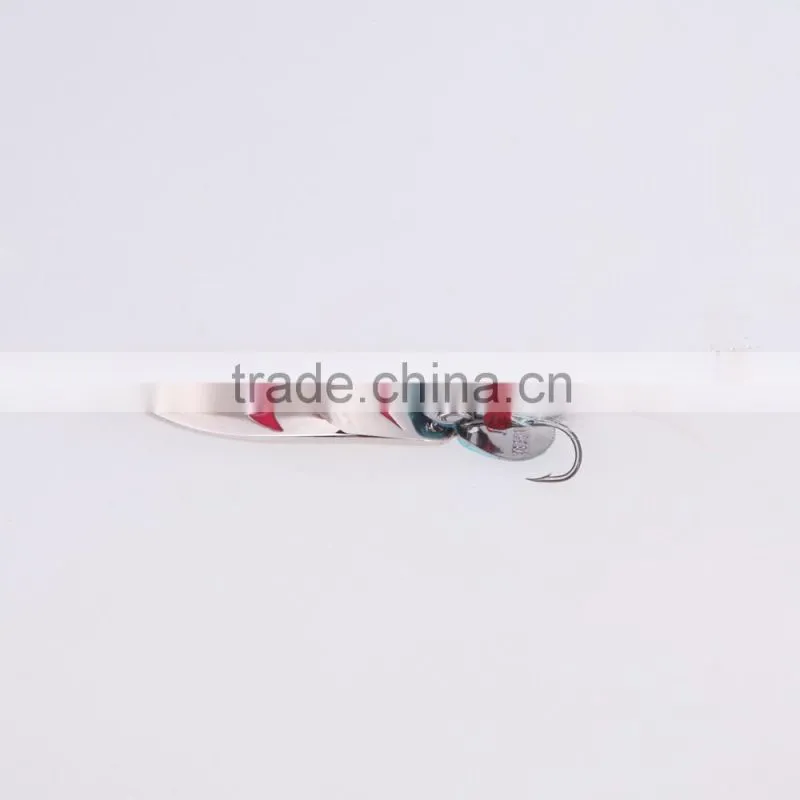 5.5cm/10g Metal Fishing Lure Hard Bait Sequin Spoon Noise Paillette with Feather/Treble Hook