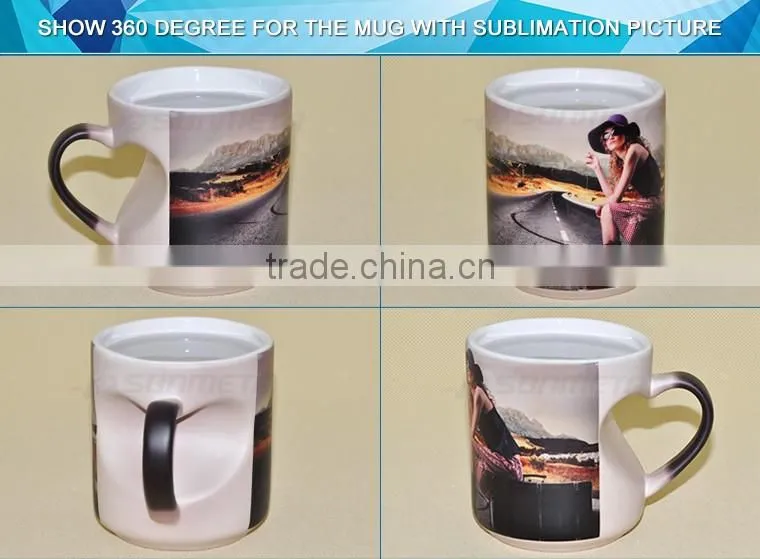 High Quality Sublimation Photo Color Changing Mug Ceramic Sublimation Magic Mug