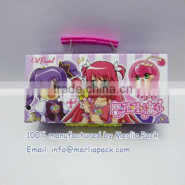 Sweet Paper Stationery Box 4 Layers Customized Eco Friendly Pencil Box Combination Lock