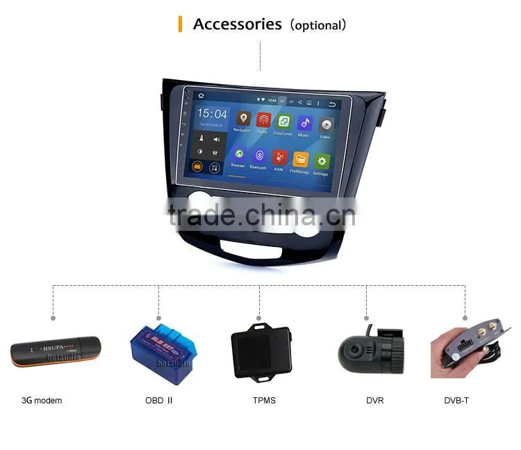 Cheap 10.2 Inch Black screen stereo dvd player with gps for car Nissan Qashqai 2014 2015