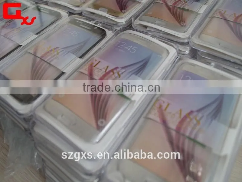 0.26mm thickness tempered glass screen protector with crystal cases package for Samsung galaxy S6 edge and S6 edge plus