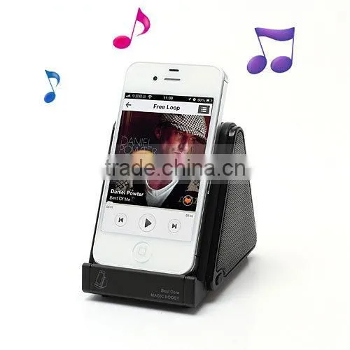 Hot sell MAGIC BOOST UNIVERSAL WIRELESS SENSOR PHONE STAND SPEAKER & INDUCTION SPEAKER