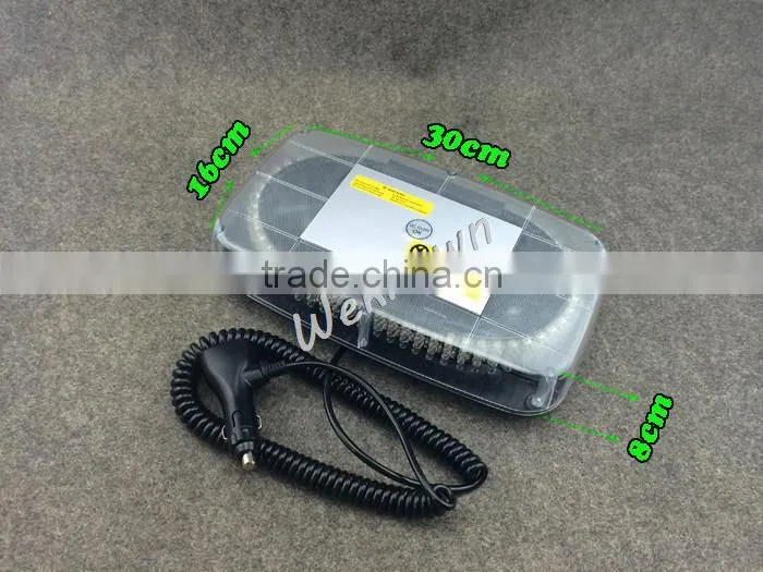 DC12V-24V led lightbar 240 LED 18W Beacon light with Magnets Emergency Strobe Light bar 4 colors LED warning Light