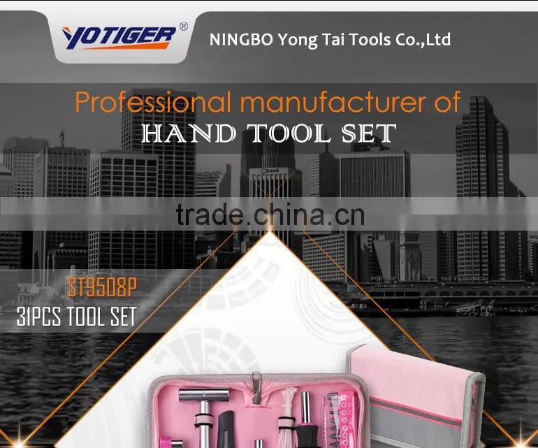 31pcs China Ladies Pink Small Hand Tool Bag