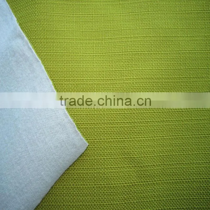100% polyester imitate linen fabric boned with knitting fabric