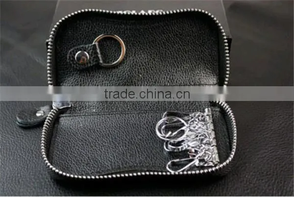 Boshiho key organizer leather key case zip
