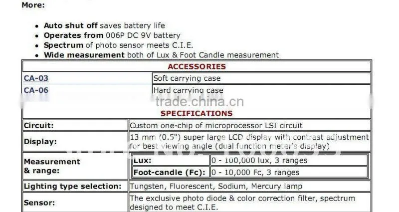 NEW 0-2k/20k/100klux , +-(5%+2d),4 light type Digital Light(Lux) meter LX-107
