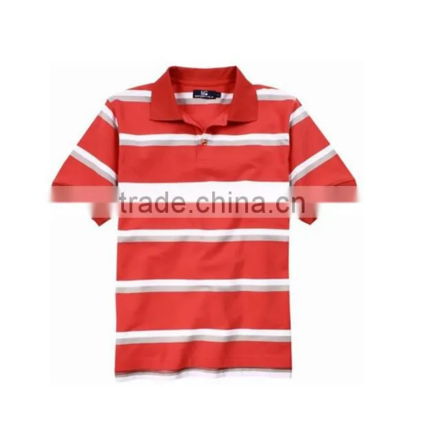 Stripe Yarn-Dyed polo shirt
