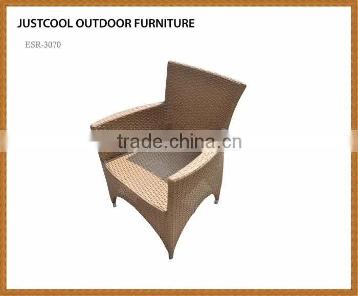 Cheap outdoor furniture PE rattan white reclining chair