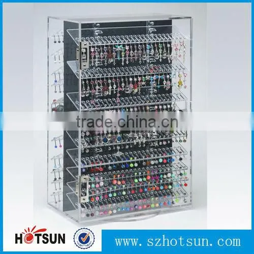 Online Store Bedroom Furniture Deluxe Top Selling Clear Jewelry Display Cabinets