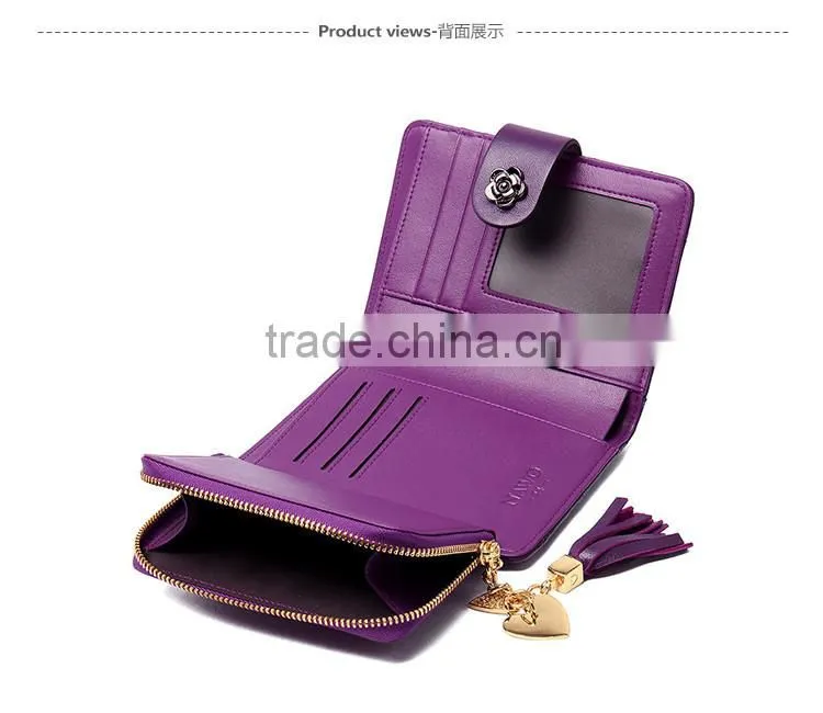 fancy design leather women wallets hand purse eleagence