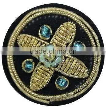 wholesale metallic thread embroidery for military uniform emblems