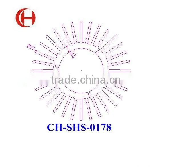 Aluminium LED light heat sink machine led instrument
