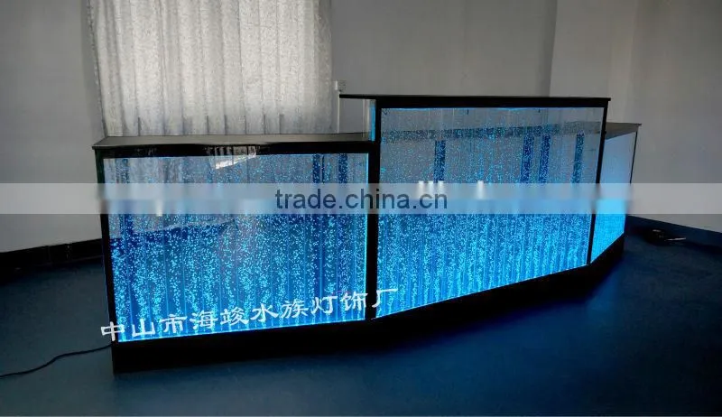 amazing LED water bubble bar counter front desk counter