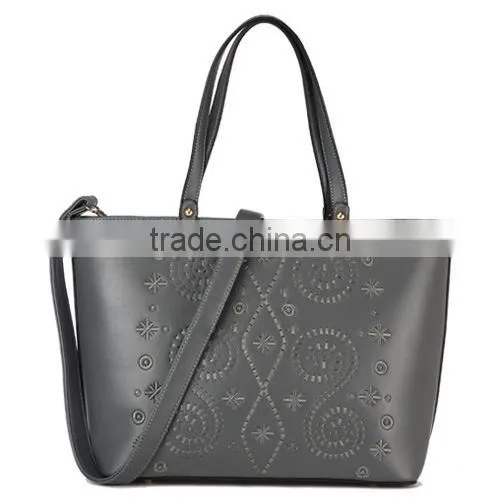 Fashion Ladies Embroideried Pu Handbag