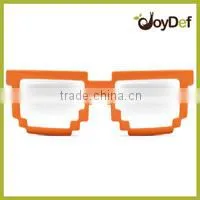 8-bit Pixel Two Tone Glasses Nerd Video Game party Pixelated Sunglasses