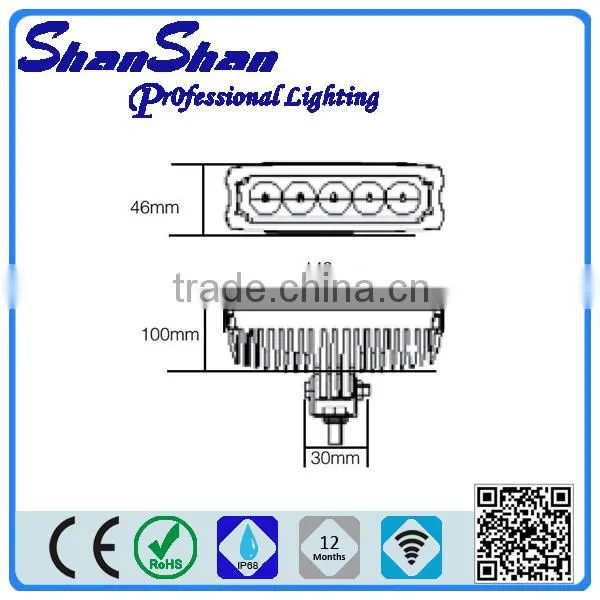2014 New Product!!! CREE18w car spot light IP67 CE RoHs driving light led tractor working lights for ATV,SUV,Truck