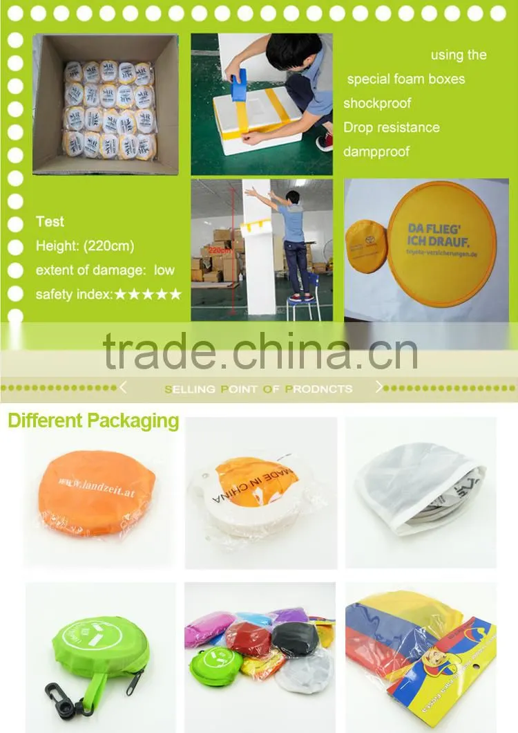 Custom small folding cloth frisbee fabric soft frisbee