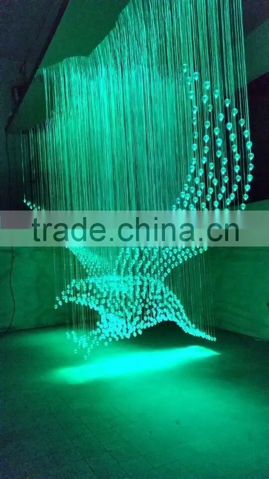 fiber optic eagal shape and design crystal chandelier