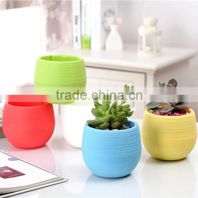 zakka plastic injection round flower pot