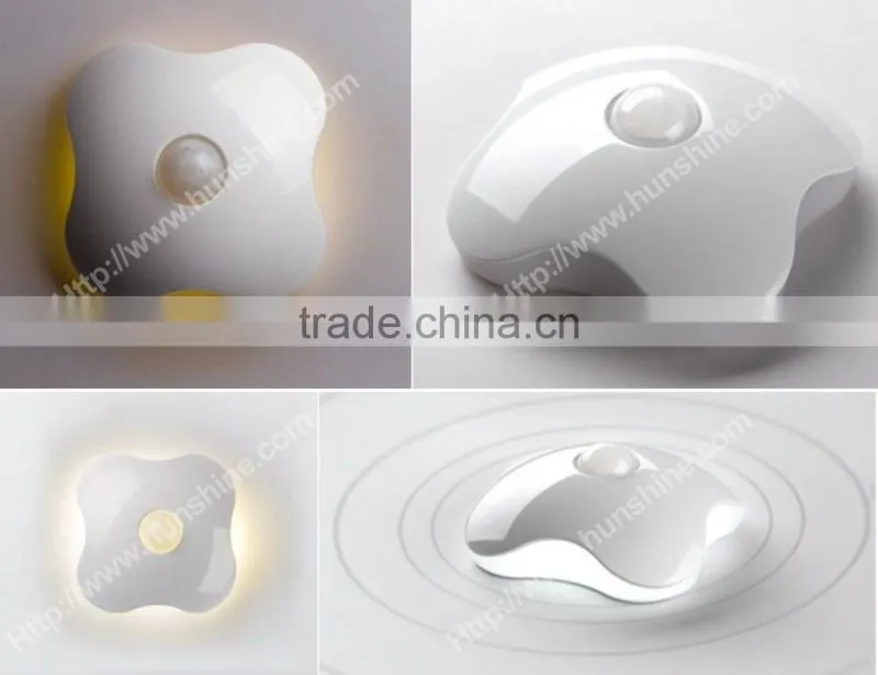 four leaf clover pir kids night light,baby night light,sensor day night light switch