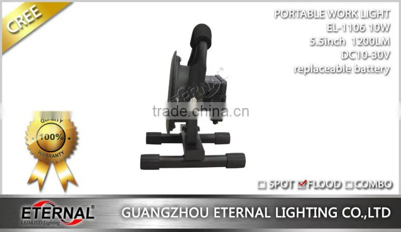 10W roud 5.5" high power rechargeable portable led work light outdoor led flood light for camping emergency use