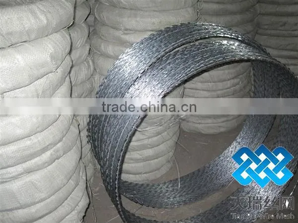 High quality galvanized razor wire with clips
