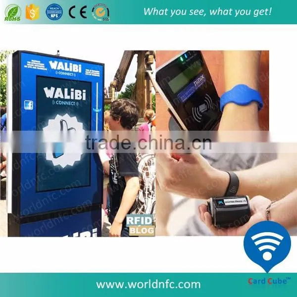 Waterproof RFID Ultralight EV1 Vinyl NFC Wristband for Wholesales