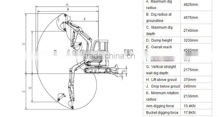 13ton crawler excavator