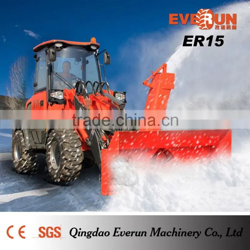 2016 Everun Brand CE Approved Small wheel loader With Snow Blower