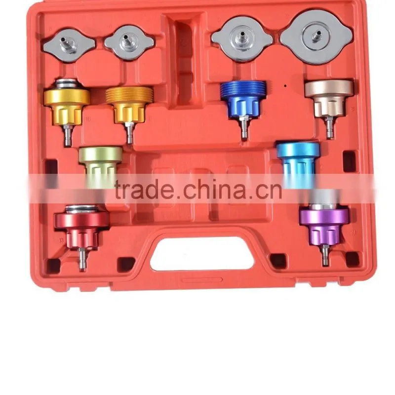 14Pcs Water Tank Leak Detector Cooling System Radiator Pressure Tester Kit