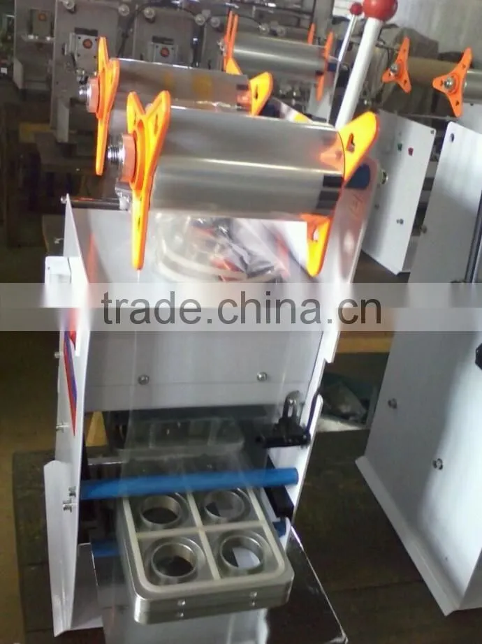 plastic tray and cup sealer machine