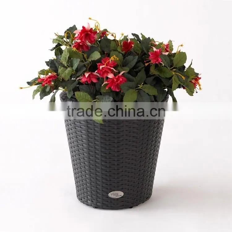 Novelty Plastic Fiber Woven Indoor & Outdoor Flower Pots For Sale