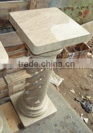 CUSTOM DESIGN VERONA BEIGE MARBLE PEDESTALS