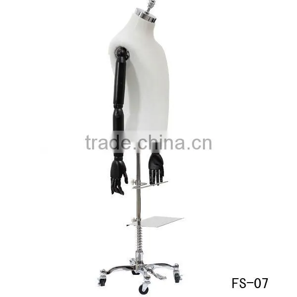 Half body torso male mannequins dressmaker mannequin,schaufensterpuppe holzarm