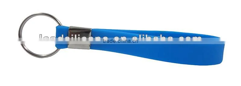 New silicone bracelet rubber keychain