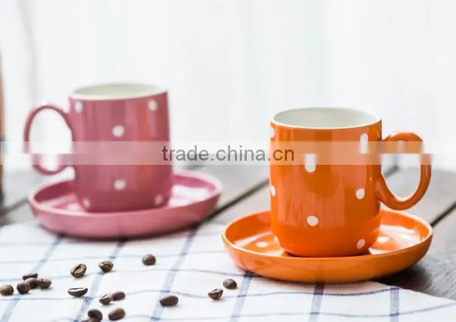 80ml/150ml/280ml Tableware coffe&tea cups and plate set