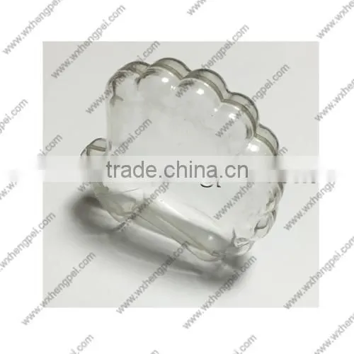 Cleverish portable cute transparent shell plastic storage jewelry wedding box kit