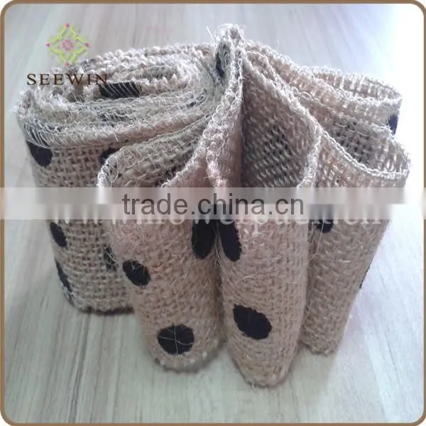 Printed Nature Jute Ribbon For Decorative