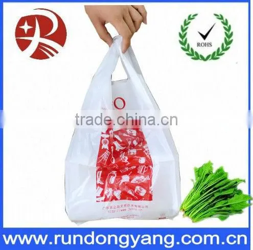 environmental plastic t shirt packaging bag printed with logo