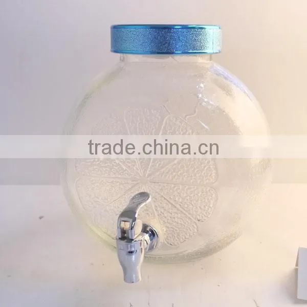lemon shaped huge mason jar juice jar with a tap