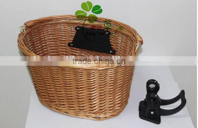 factory direct supply willow woven bicycle basket cheap shoping basket