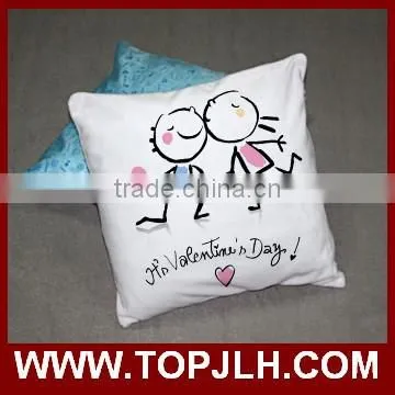 2017 hot wholesale sublimation logo printed pillow covers