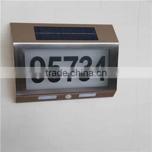 brightness solar house number lights plate with sensor