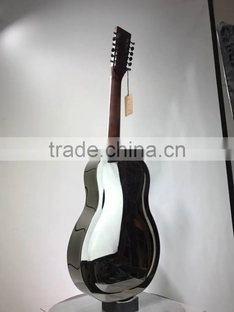 12 string tri-cone copper alloy resonator guitar
