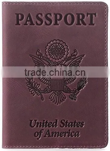 Genuine leather Tianhooo Leather Passport Cover & Holder for Men Women Passport Case
